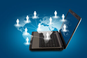 laptop which there is world people drawn Links Eyes | High-Quality Backlinks & SEO Link Building Agency